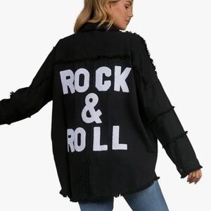 Black and White Rock & Roll Women's Shacket (Shirt/Jacket)